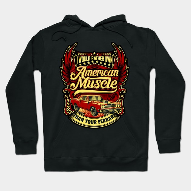 American Muscle Car Hoodie by GoEast